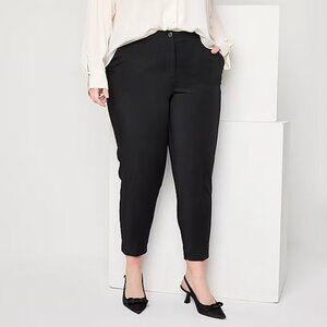 Worthington Plus Womens Ankle Pant , Black Sz 20W 925351 NWT